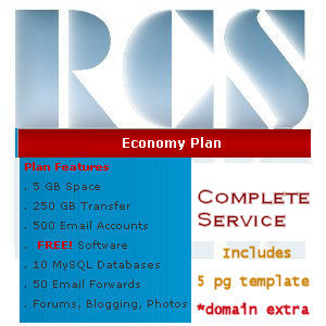 Click to Order Economy Hosting Package